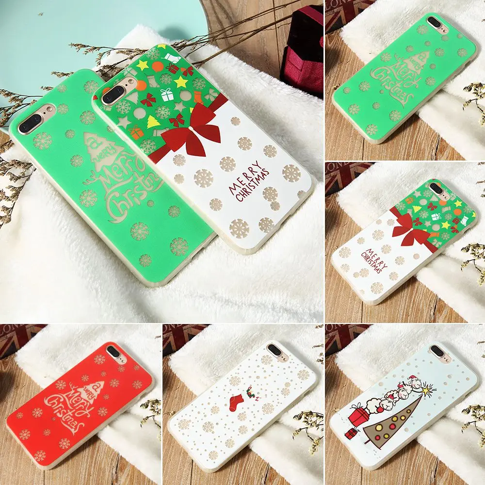 Чехол KISSCASE с рождественским узором для iPhone 6s 6 7 8 Plus светящиеся мягкие силиконовые