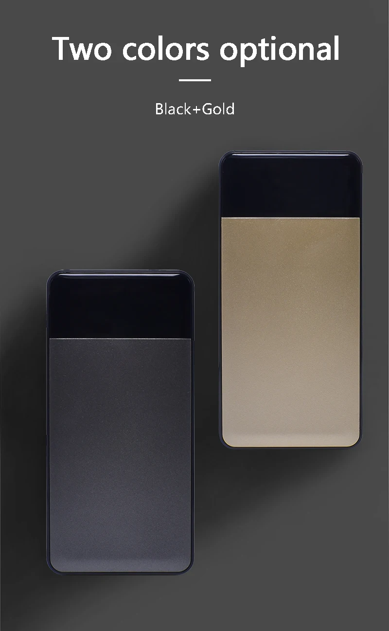 Qi Беспроводной Chager Мощность Bank 20000 мАч Dual USB 5V2A Выход внешний Батарея для iPhone X 8