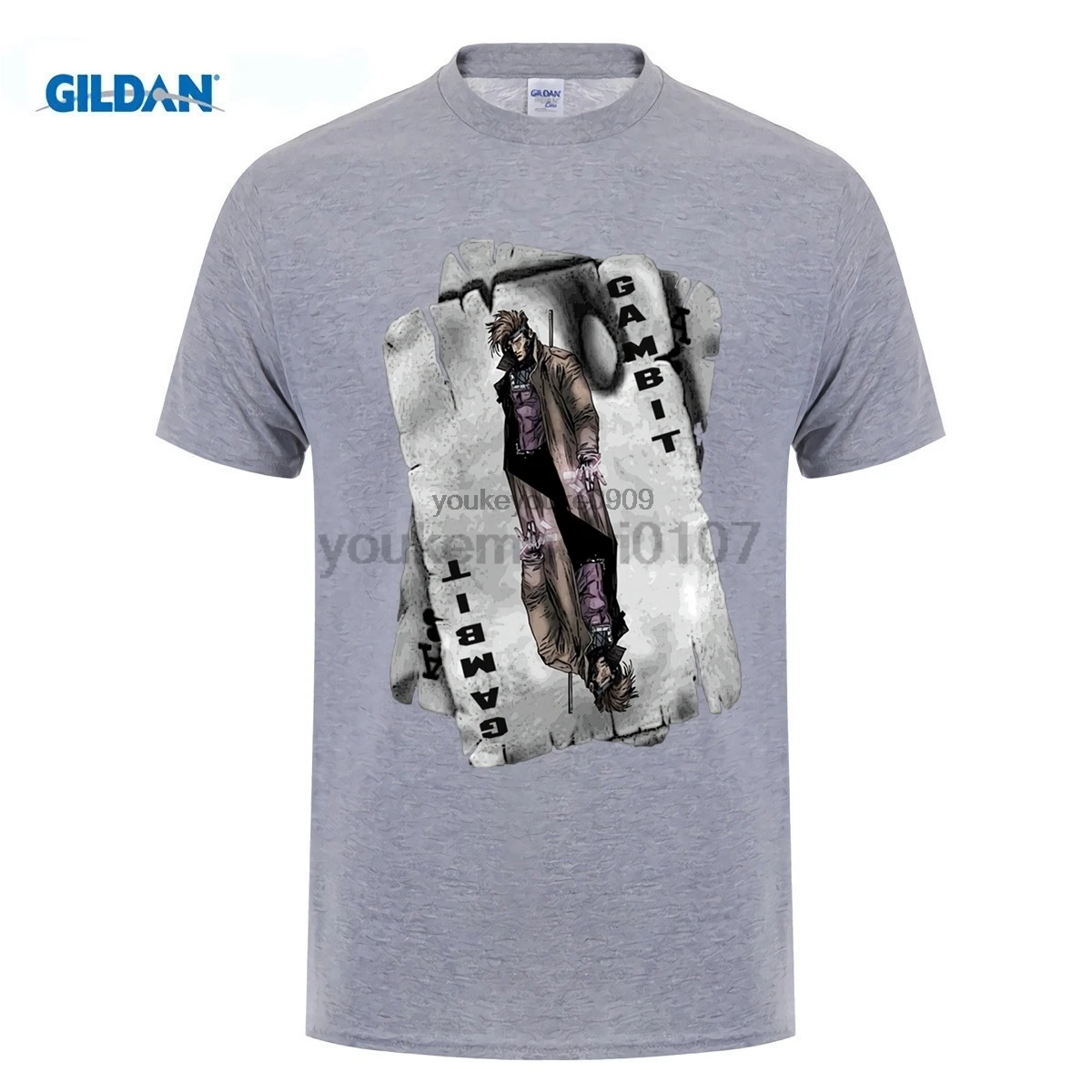 GILDAN Gambit комикс мультфильм Gamble футболки супергероев черная Базовая футболка