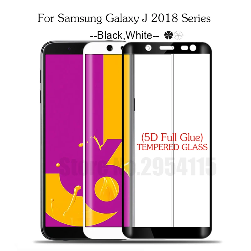 9D полное клеевое Защитное стекло для samsung galaxy a8 a6 plus j2 j4 j6 j7 j8 Защитная пленка для экрана из закаленного стекла