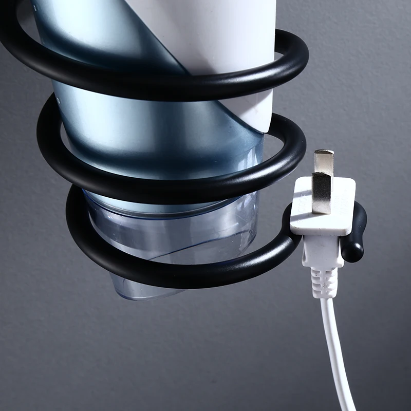 

Hair Dryer Holder Black Bathroom Shelf Rack Washroom Accessories bathroom accessories