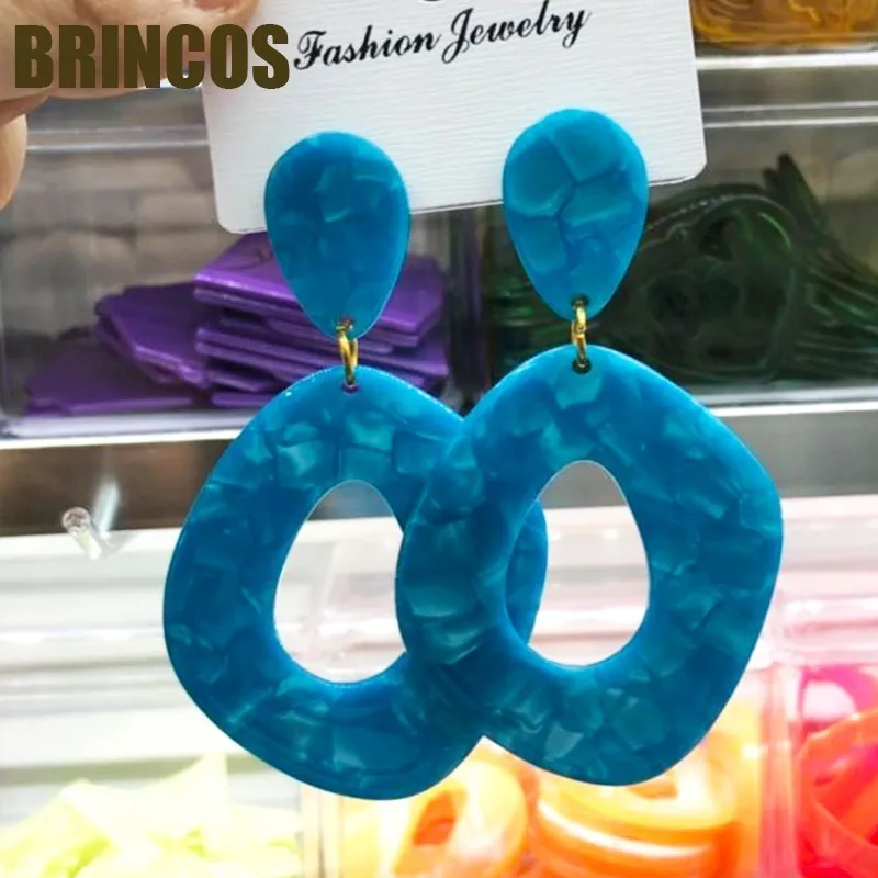 Акриловые серьги boho индийские ювелирные изделия большие массивные богемные