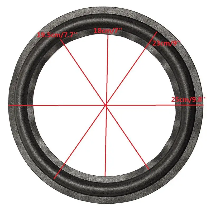 Прочный 10 дюймовый стерео низкочастотный динамик детали динамика резиновая