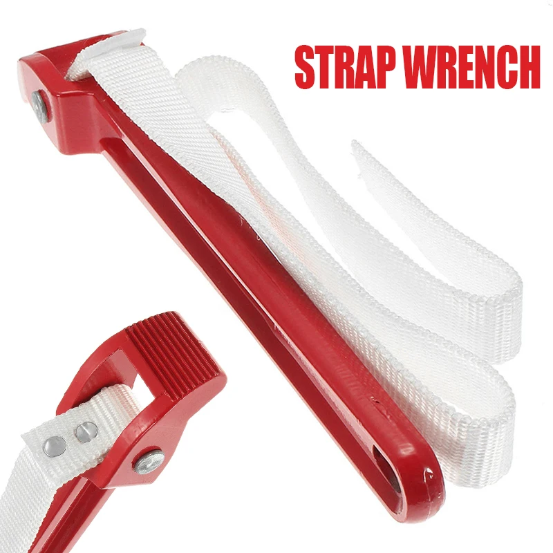 

12" Adjustable Oil Filter Handle Belt Strap Wrench Titan Tool Strap Length 82cm Handle 30cm Wrench Nylon Belt Aluminium Handle