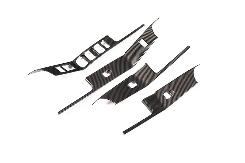 

4PCS Car Carbon Inner Door Window Switch Cover Trim For Range Rover Velar 2018