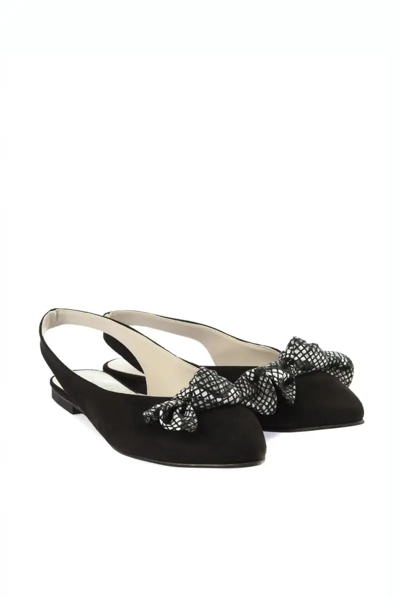 Soho/черные замшевые женские балетки со змеиным узором коллекция 12715 года|Обувь без