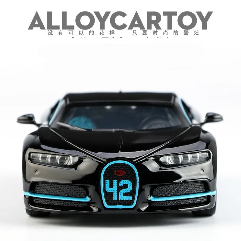 Модель спортивного автомобиля 3225A масштаб 1:32 Bugat Chiron из сплава литый под