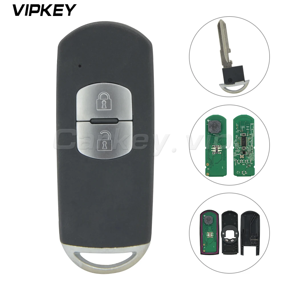 

Remotekey SKE13E-01 2 кнопки 434 МГц для Mazda 3 6 Axela Atenza 2014 2015 2016 2017 новая модель Smart key