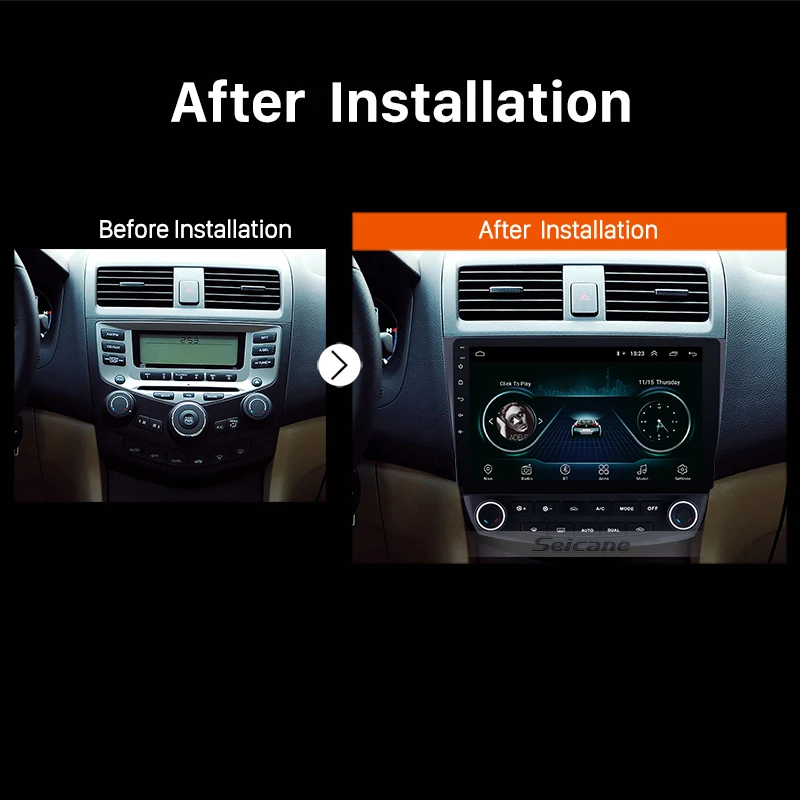 Seicane 10 1 дюймов Android 8 для 2003 2004 2005 2006 2007 Honda Accord 7 автомобиль gps навигации радио плеер