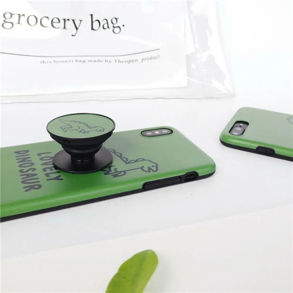 Ring air bag Stand holder dinosaur case for i phone X XR XS Max Expanding Grip For 6 6s 7 8 7plus |