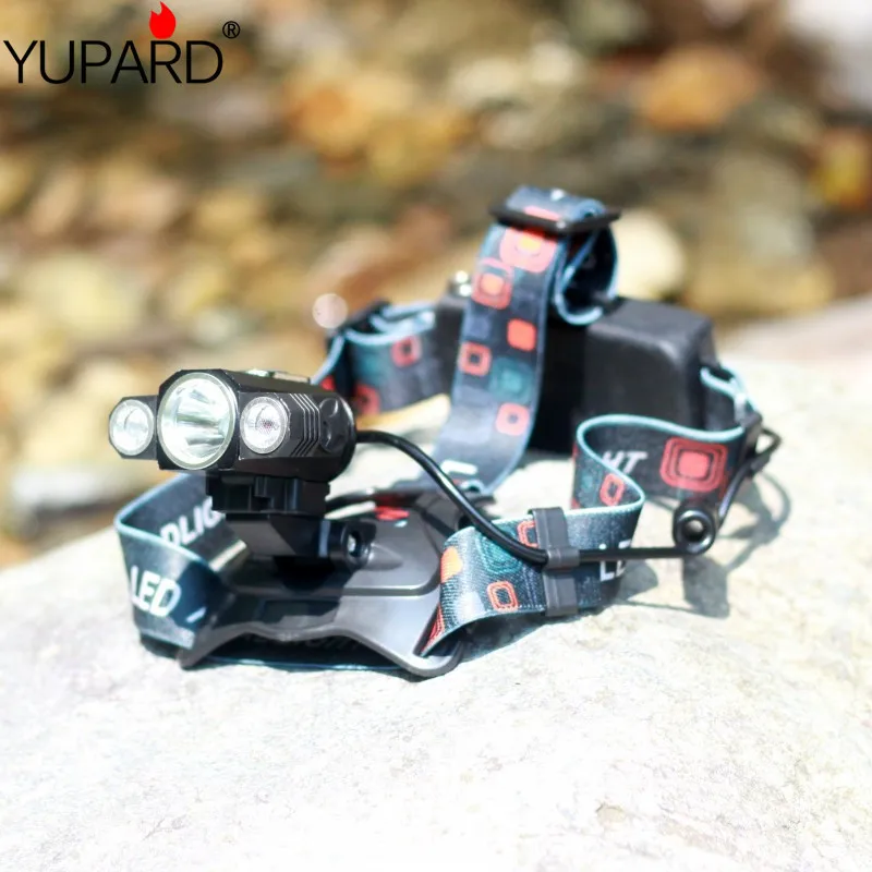YUPARD XM L T6 LED 2 * Q5 светодиодный яркий налобный фонарь фара для велосипеда