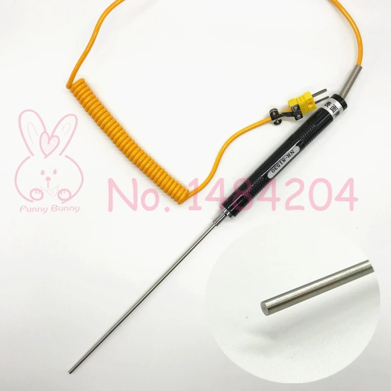 Type K Surface Thermocouple -50~500C 3mm * l 170mm Probe Flat Tip Sharpened Needle Handheld Temperature Sensor | Инструменты