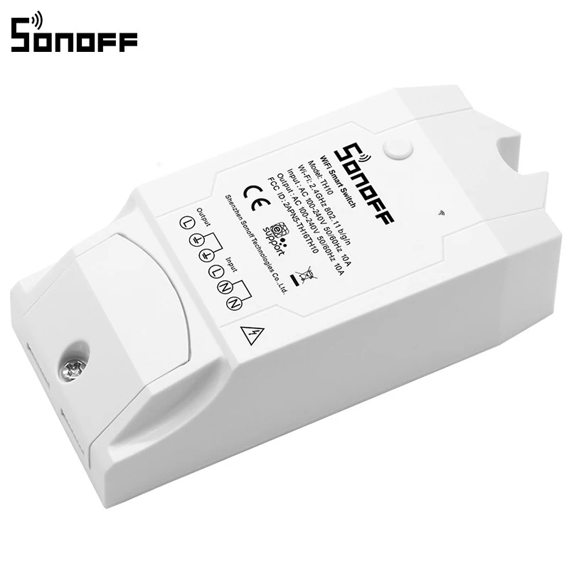 SONOFF TH10 WiFi умный переключатель датчик температуры монитор влажности беспроводной