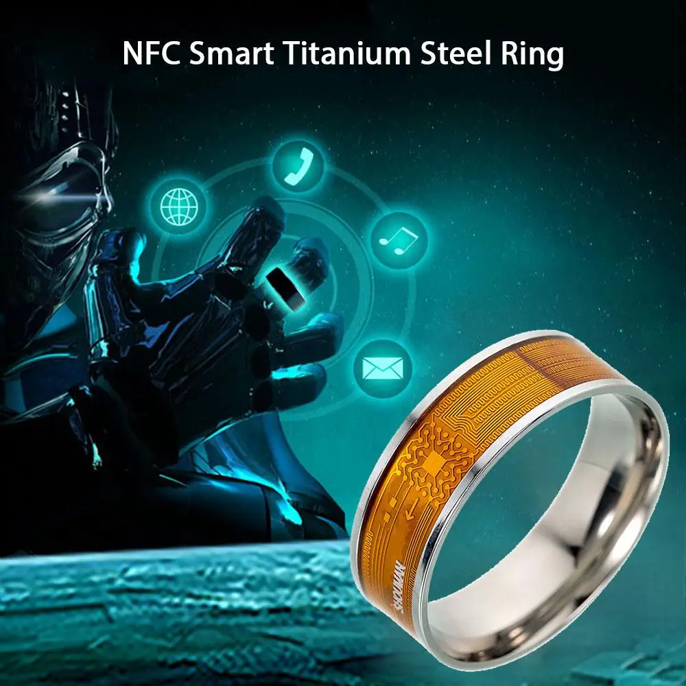 Сталь титан 6 13 двор NFC смарт Кольцо мобильный телефон сенсорный разблокировать