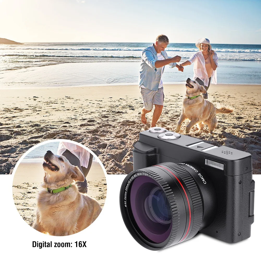 DC101 DV видеокамера HD 1080P 24MP 16X зум Цифровая мини DSLR Камера сумка для