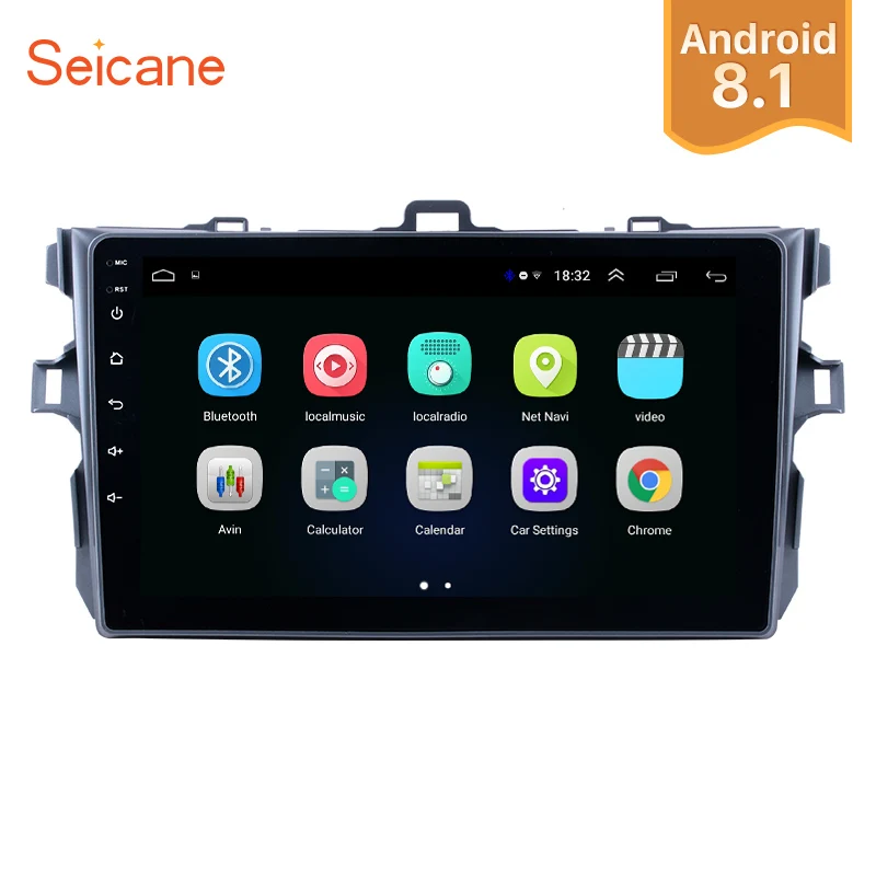 Автомагнитола Seicane для Toyota Corolla 2006 2007 2008 2009 2010 2011 2012 Android 8 1 9 дюймов 2Din GPS навигация