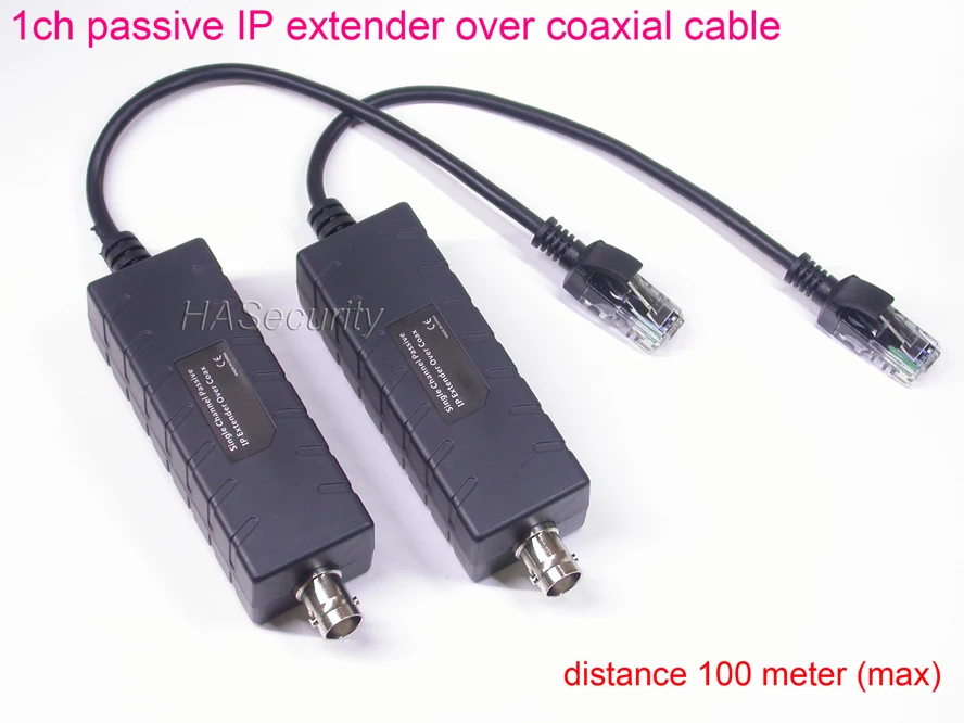 1 канальный пассивный Сетевой удлинитель IP по коаксиальному кабелю для модуля