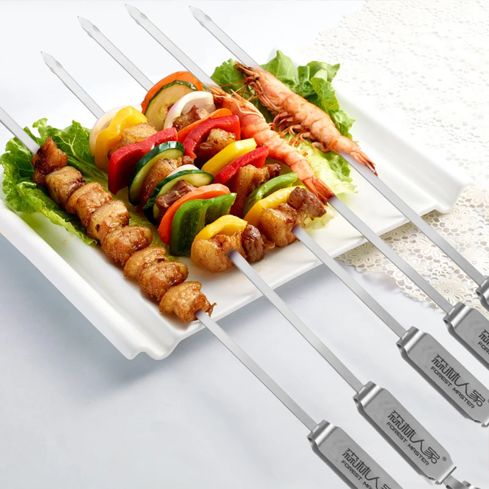 Шпажки из нержавеющей стали для барбекю термостойкие палочки кебаба 13 дюймов с