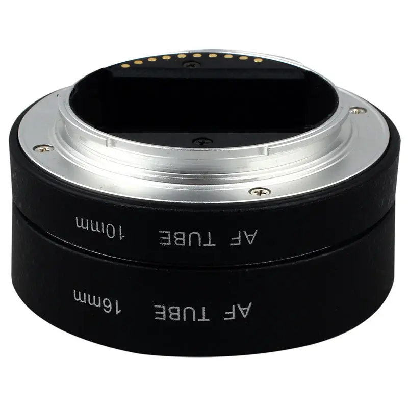 Черный металлический AF Автофокус Макро Удлинитель Набор 10 мм и 16 для Sony NEX e