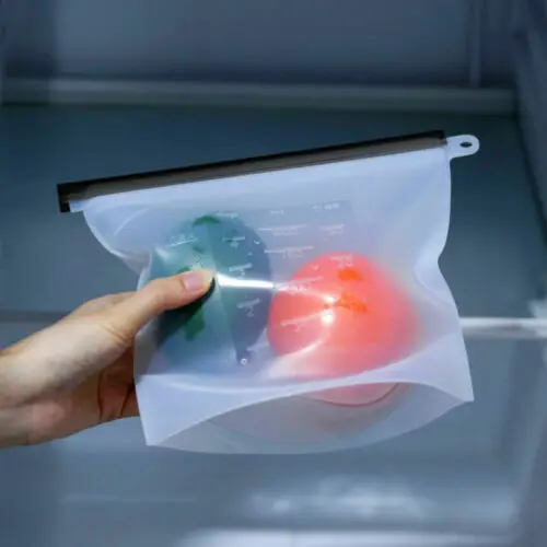 

Reusable Vacuum Food Grade Silicone Storage Bag Food Freezer Fresh Preservation