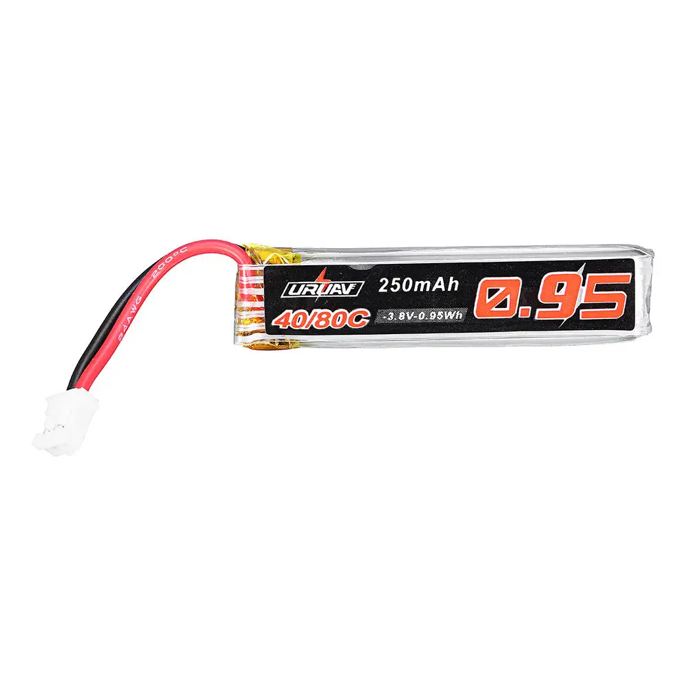 URUAV 3 8 V 250mAh 40C/80C 1S Lipo батарея W/PH2.0 разъем для Happymodel Mobula7 US65 UK65 QX65 Дрон FPV часть |