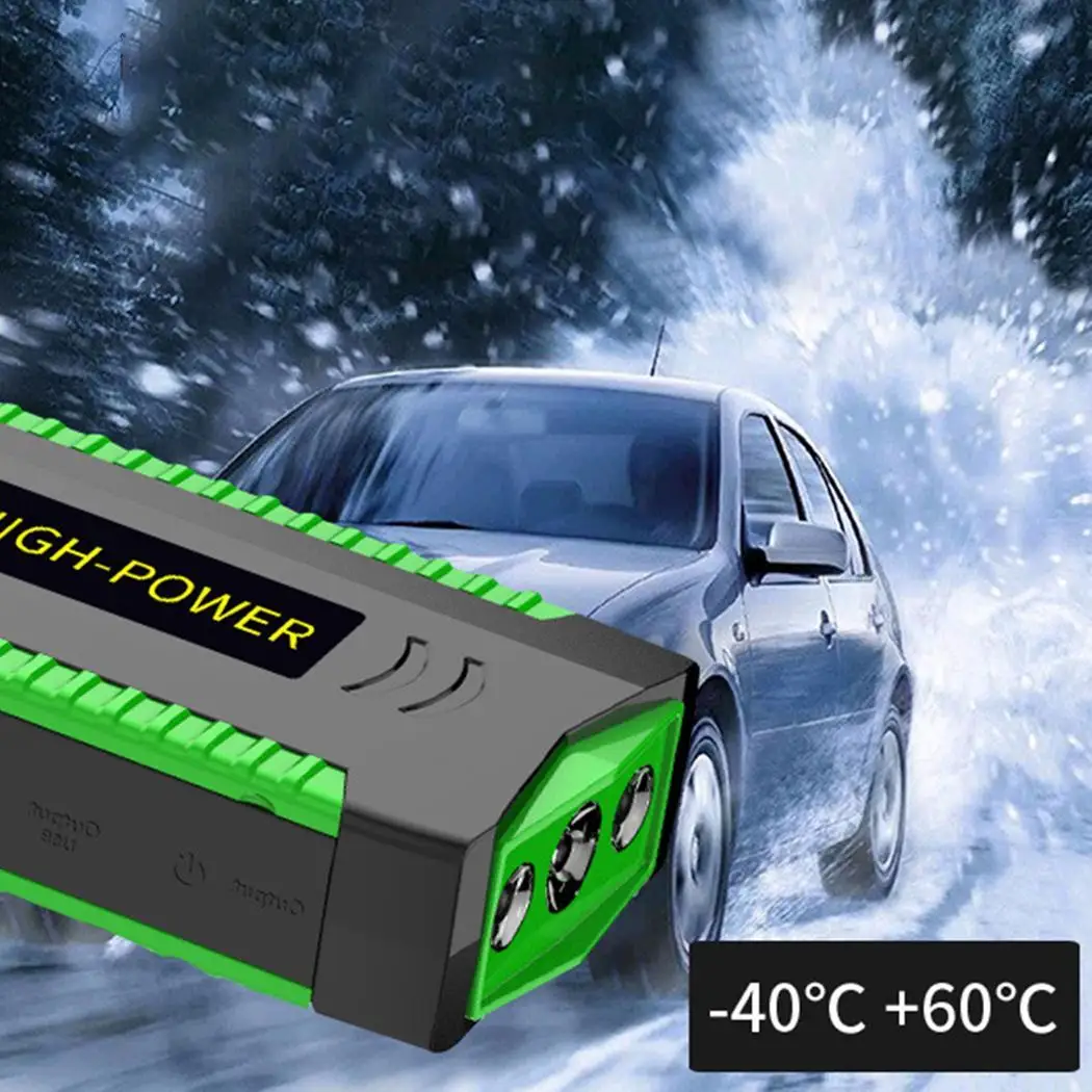 Многофункциональный автомобильный стартер Power Bank 12V 4USB 600A портативный