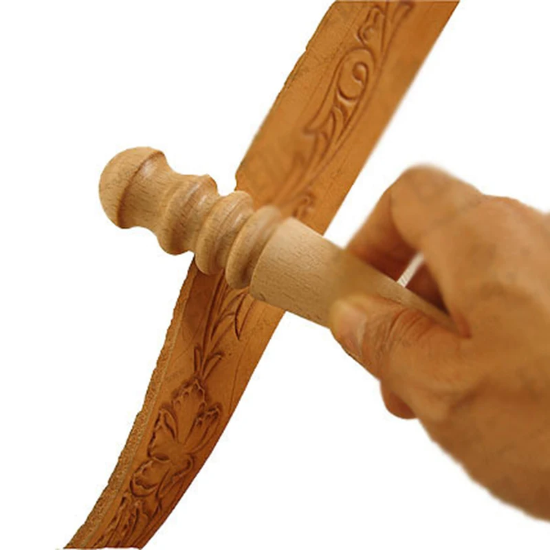 1*Wooden Burnisher Practical Leathercraft Leather Edge Slicker Wooden DIY Tools High Quality | Дом и сад
