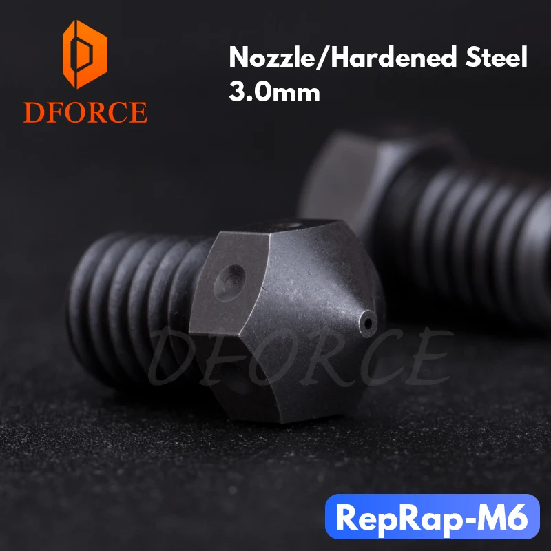 DFORCE закаленной Сталь RepRap M6 насадка 0 4/3 мм V6 для печати пей PEEK или нить из