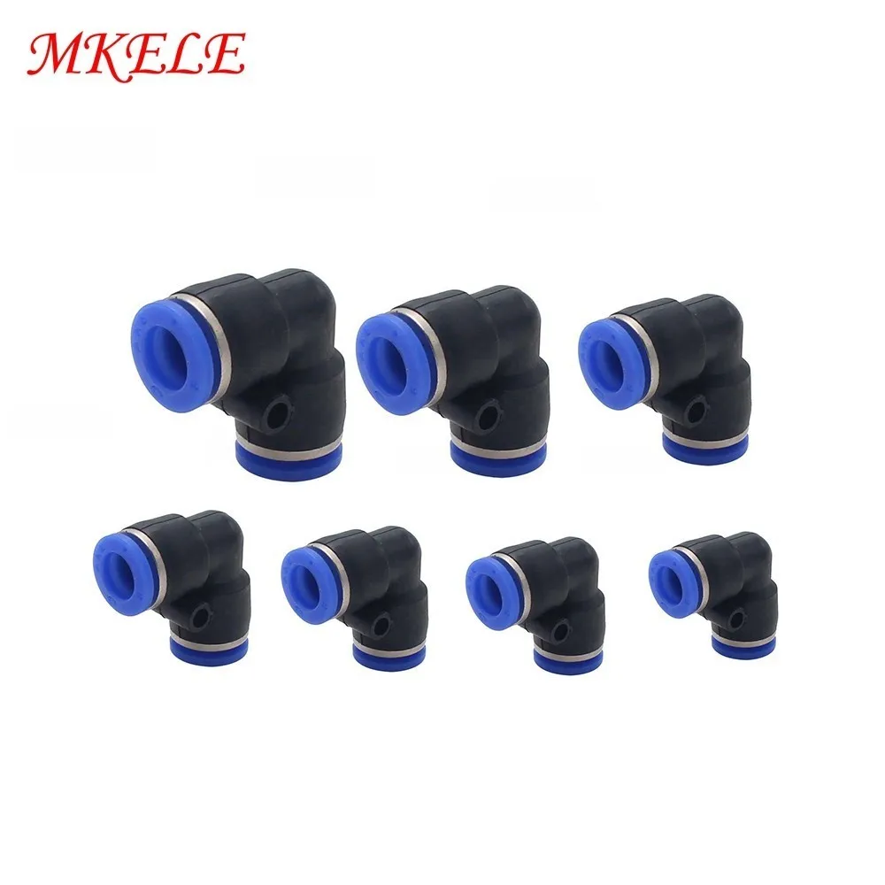 

Pv4/6/8/10/12/14/16mm Type Free Shipping Touch Plastic Pneumatic Hose Air Elbow Fitting Male Thread Gas Quick Joint Fitting