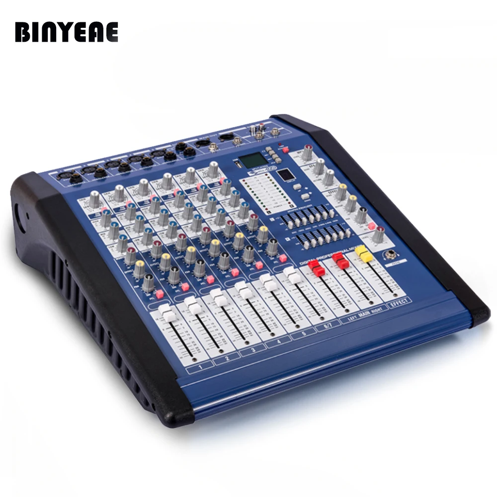 7 каналов мощность DJ миксер аудио микшерная консоль 700 Вт RMS MPQ700 для караоке |