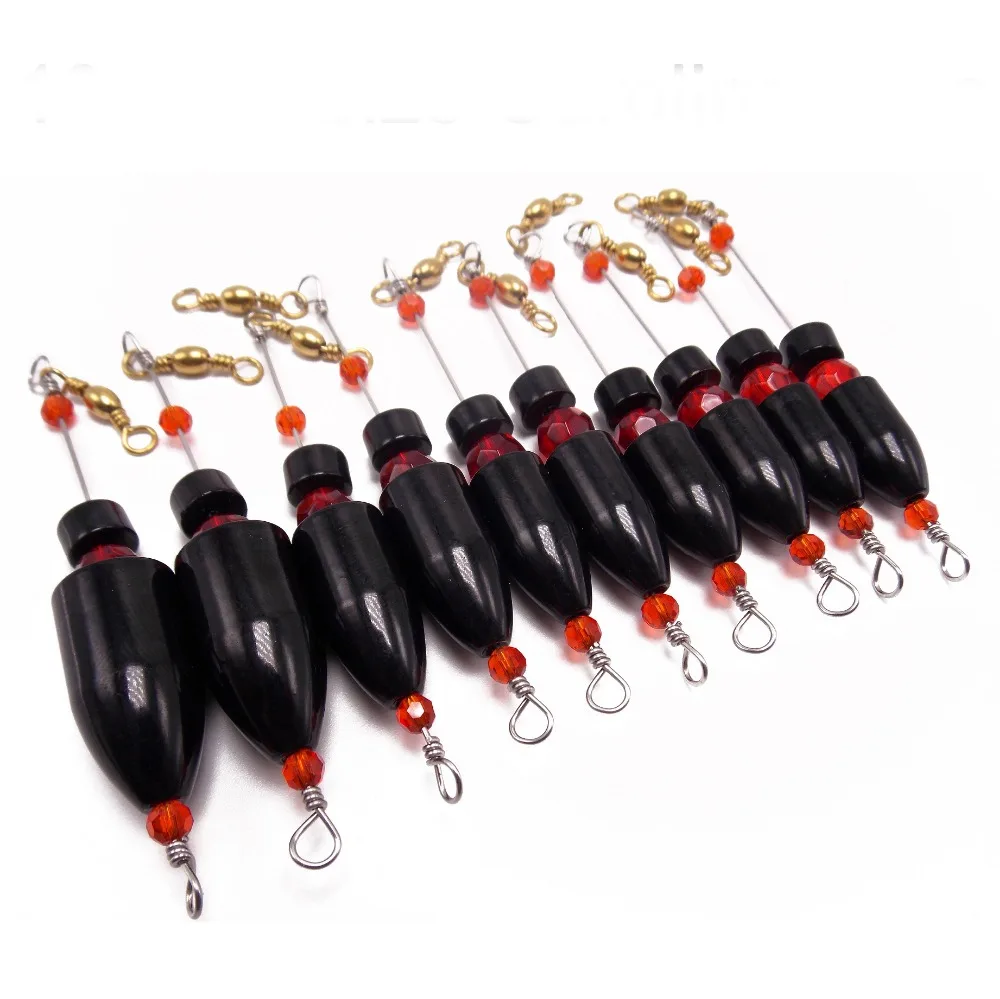 

CATCHSIF 10pcs Fishing Carolina Ready Rigs with Brass bullet weights Tournaments fighting