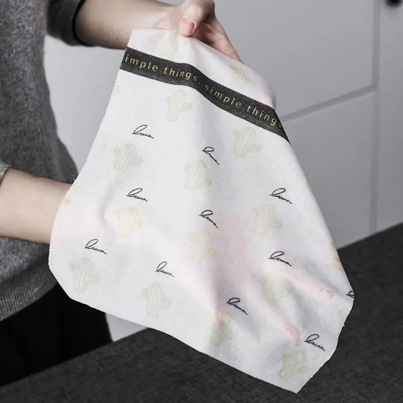30 sheets/roll Multi-function Washable Printed Kitchen Paper Oil-absorbing Cooking Cleaning Rag Gadget | Дом и сад