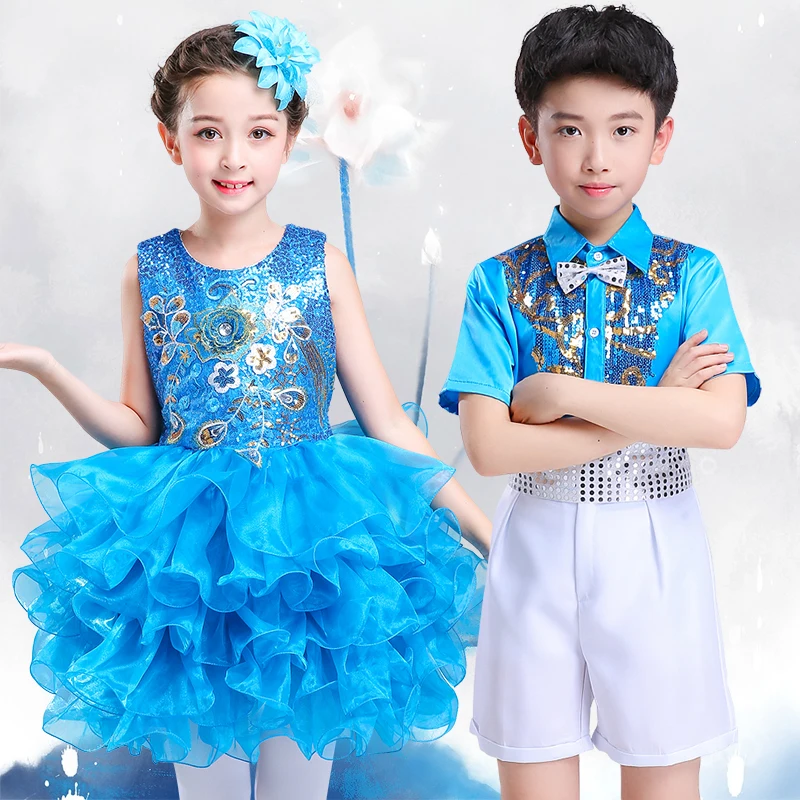 Детские танцевальные костюмы для латиноамериканских танцев пышная юбка девочек
