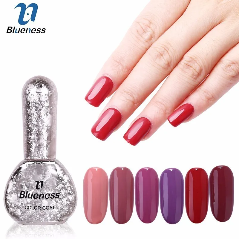 Blueness Осенняя Серия 6 Цветной Гель лак Полупостоянный ногти с uv фильтром дизайн