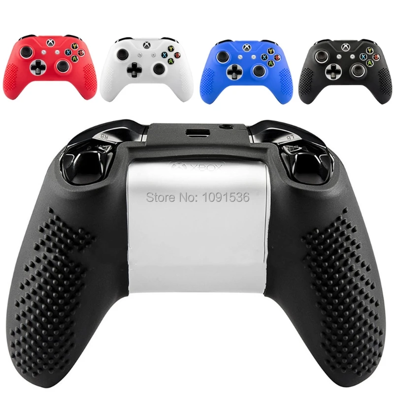 Силиконовый чехол защитный кожаный для Xbox One S Slim контроллер джойстик гелевая