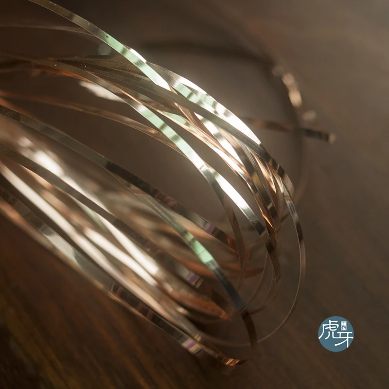 Французский Вышивка материал металл плоских проволочных поясов 1 2 мм ширина