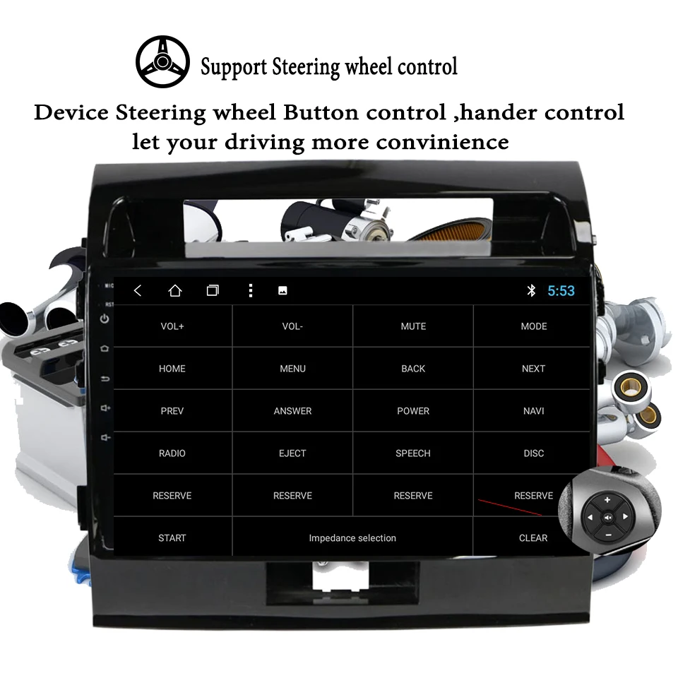 Android 10 0 автомобильный DVD плеер GPS навигация Мультимедиа для toyota Land Cruiser 2008-2015 Navi RDS
