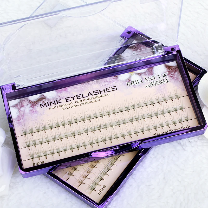

BRILLANT Bloom Grafting False Eyelashes 4D Beauty Shop Single Hairy Beauty Eyelashes Single Cluster Planting 4 P Curl 0.07 thick