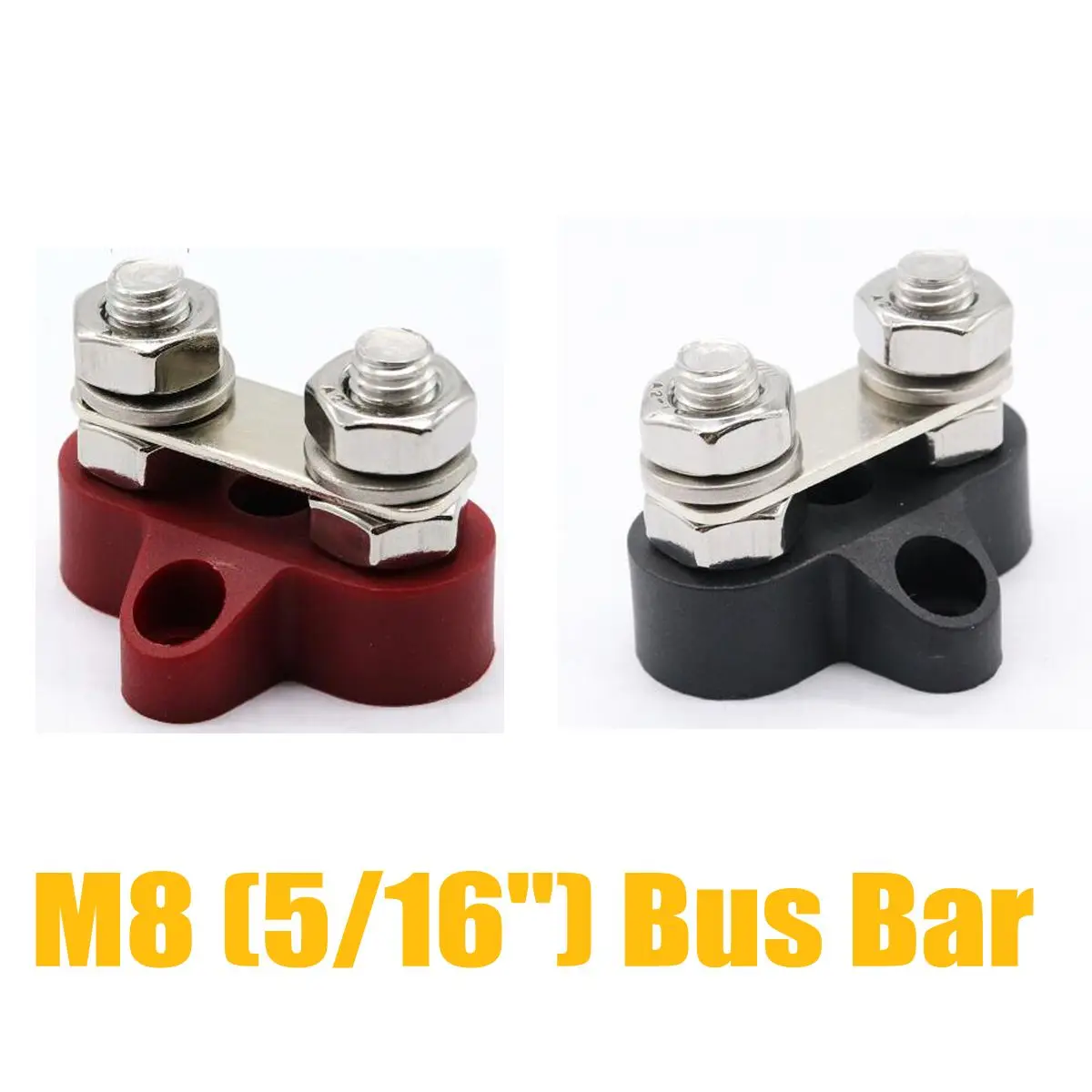 1x тяжелые шипы для автобусов M8 (5/16 &quot) DC48V красные черные с тяжелыми клеммами