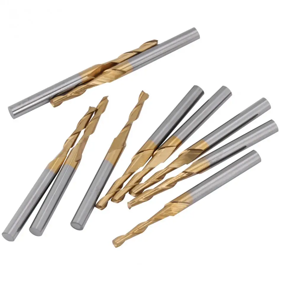 Новая новинка с титановым покрытием двойная Флейта концевая фреза 3. 175 мм