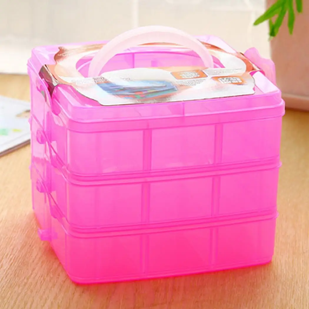 Home Creative 3-Layer Detachable Jewellery Case Pill Box Desktop Modern Storage Rectangle | Дом и сад