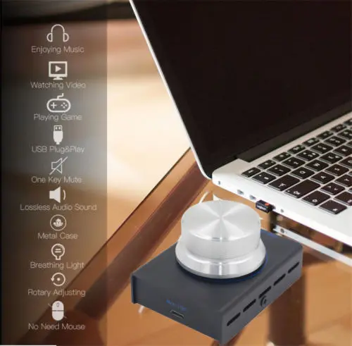 Мини USB регулятор громкости аудио с кабелем для ПК динамик аксессуары поворот
