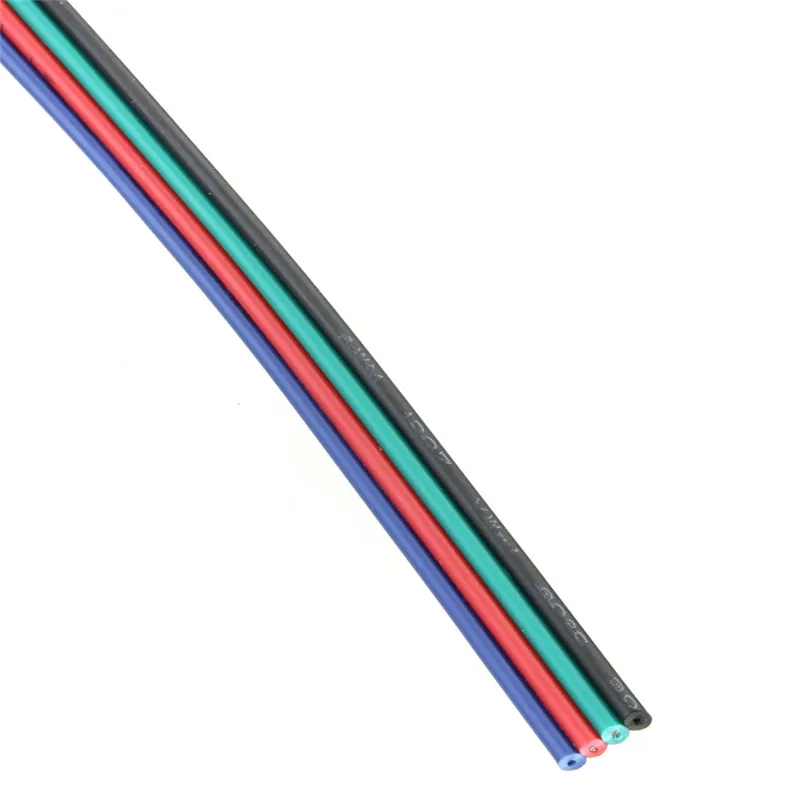 CLAITE 10 м 4 Pin 22 AWG удлинитель Кабель провод для RGB Светодиодные полосы света шнур 3528