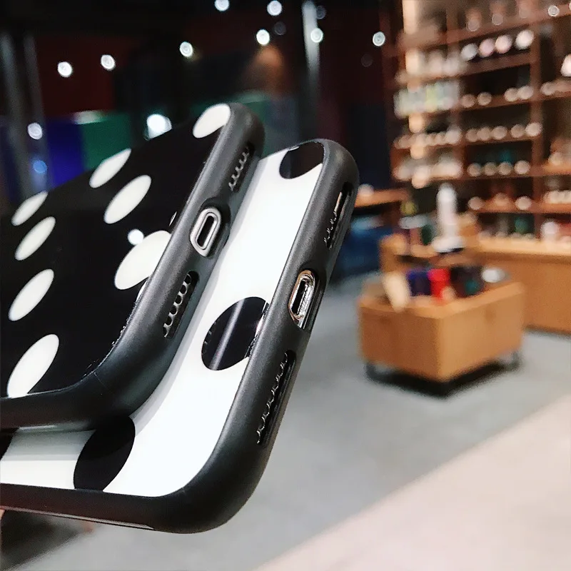 Синее закаленное стекло оболочка для IPhone X 6 XS 6S 7 8 XR MAX мобильный телефон Plus Dot |