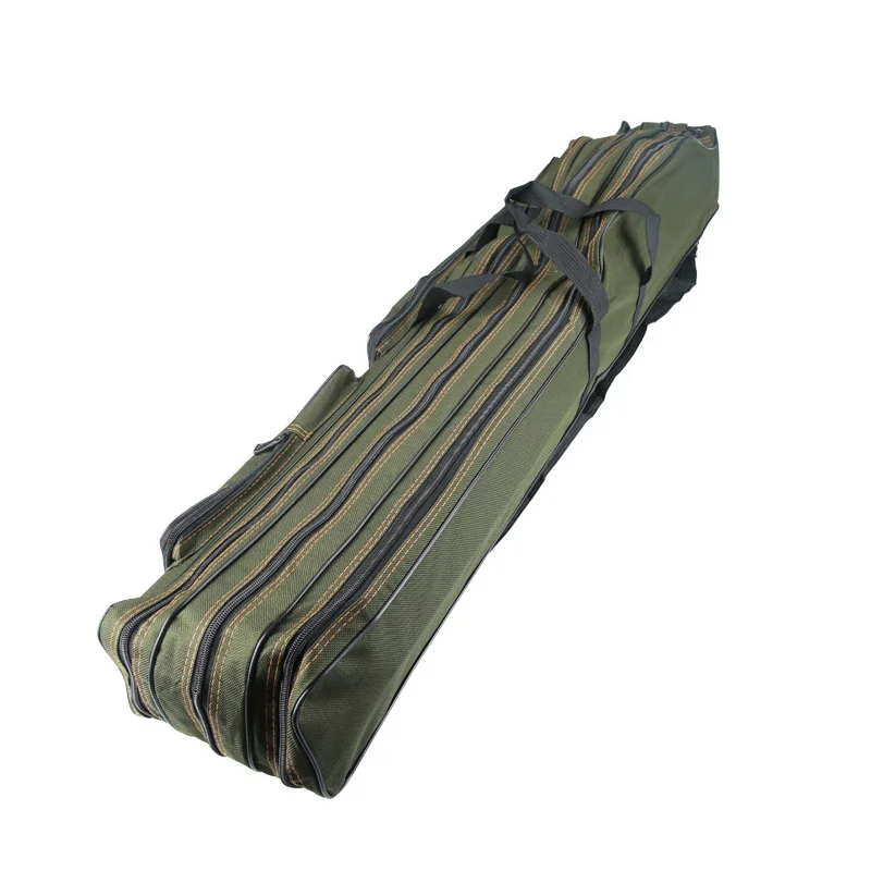 Folding Fishing Bags 120cm 150 cm Canvas 3-Layer Portable Rod Reel Pole Storage Bag Pesca Tackle | Спорт и развлечения