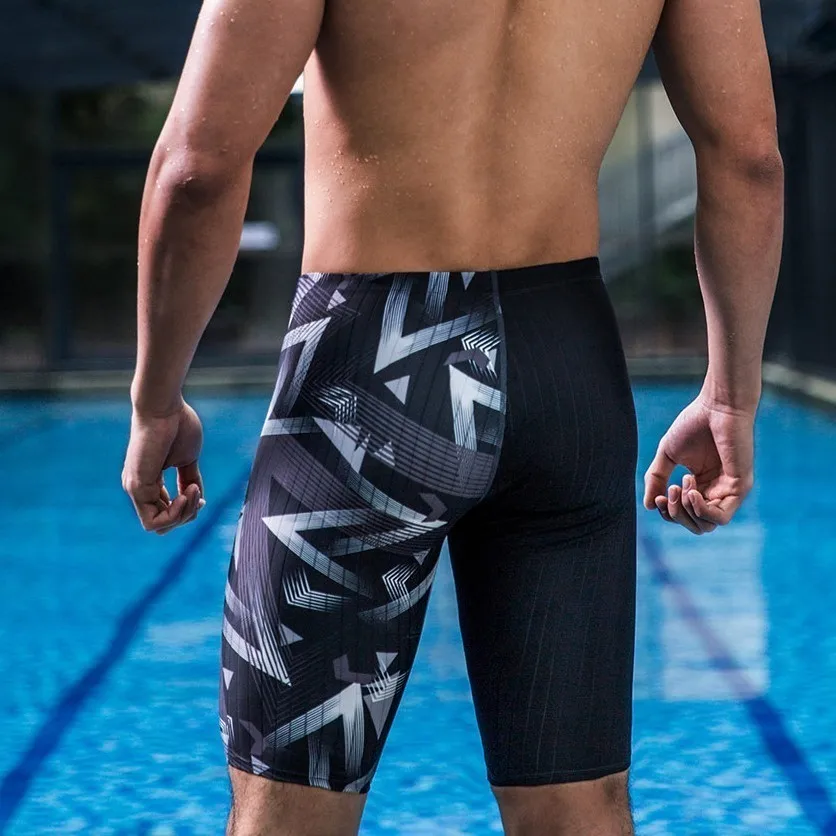Vector New 2019 Swimwear Men Sexy Shark Skin Lycra Jammer Fiber High Level Male Swimming Quick-Dry Trunk Training Race Swimsuit