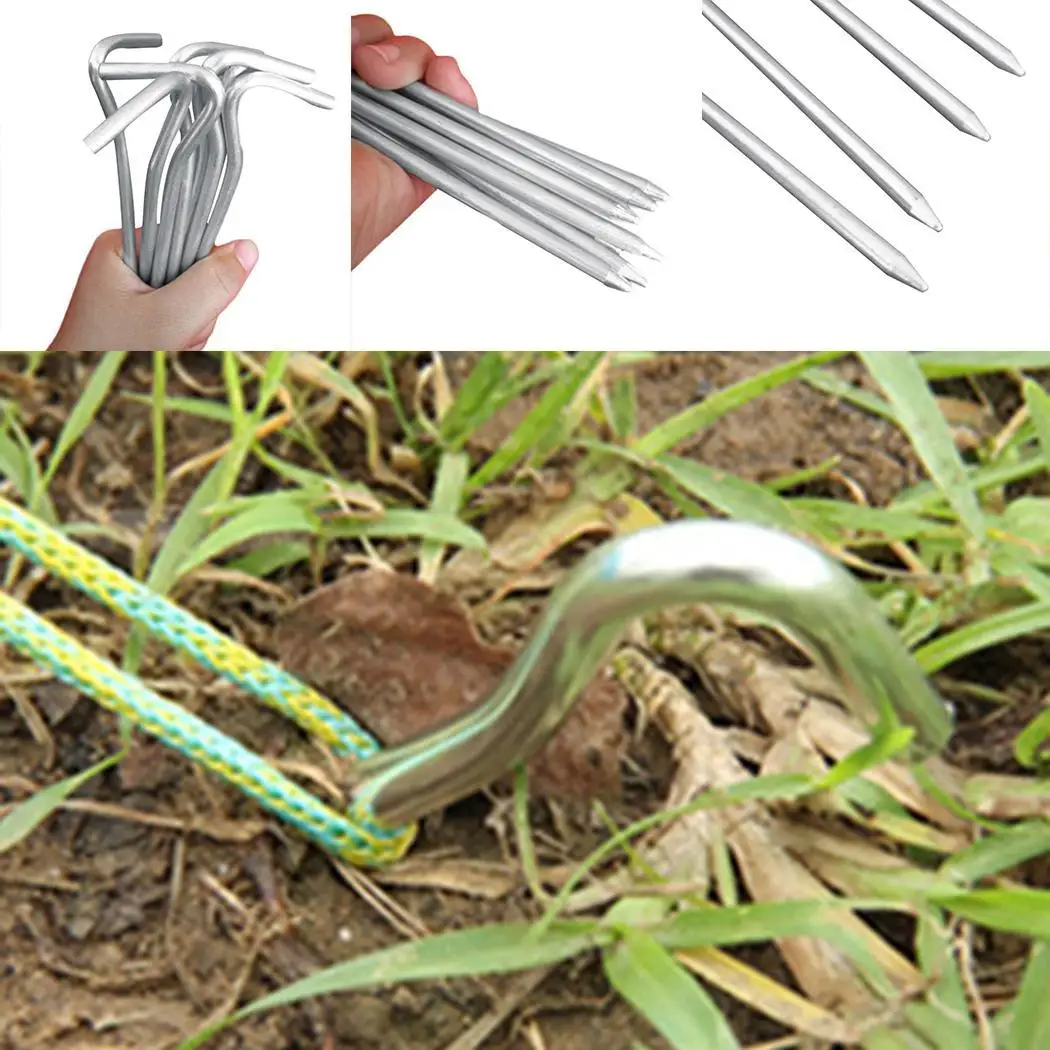 Портативная Серебристая палатка для рыбалки на гвоздиках кемпинга 15 г пикника