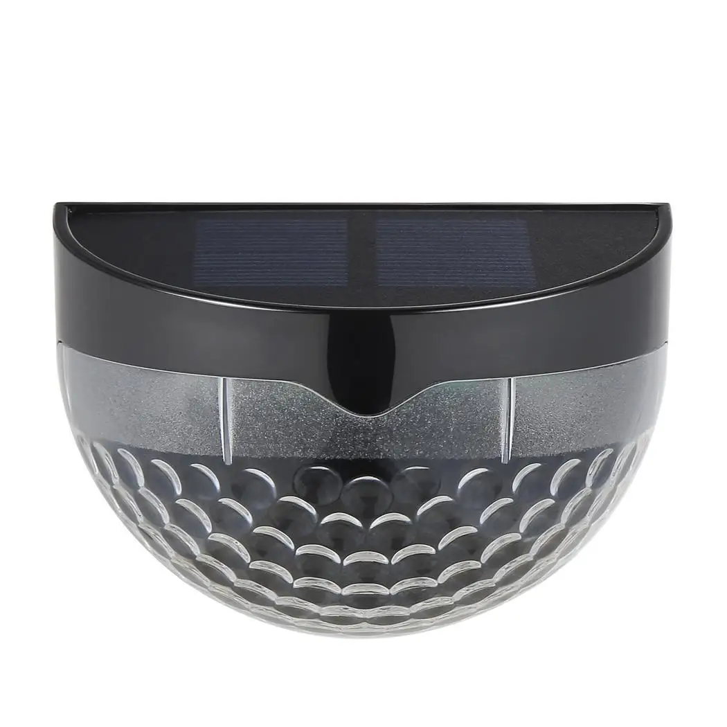 Outdoor Landscape Warm White Light Semi-circular Solar Wall Lamp 134g 6 hours warm white 6PCS 1 2V 600mAh 0 26W Black | Освещение
