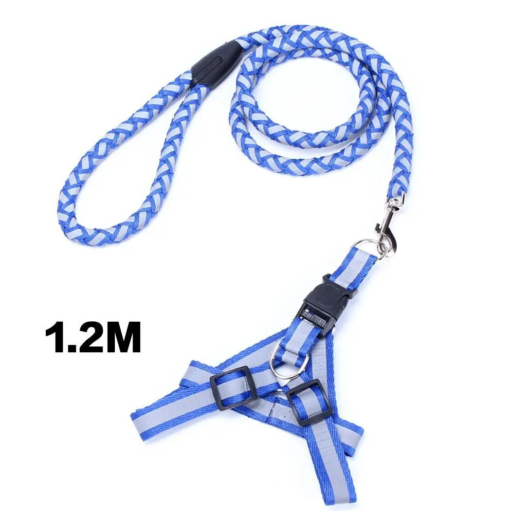 Nylon Dog LED Light Harness Pet Collar Vest Pulling Blue Black Green Orange Red Casual Rope | Дом и сад
