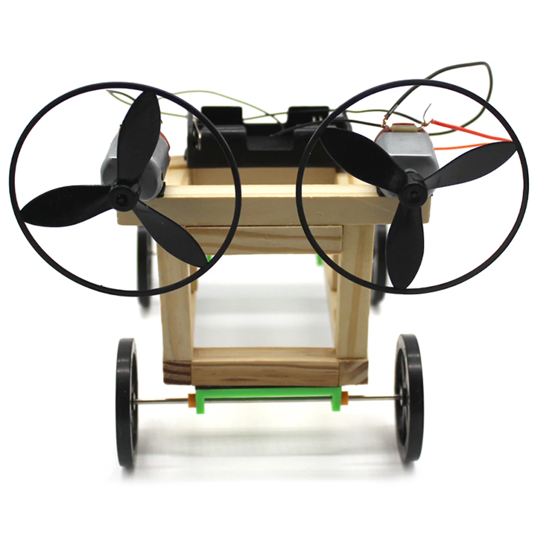 Science Physical DIY Wind Power Car 4WD модель деревянный электроэксперимент сборный Набор